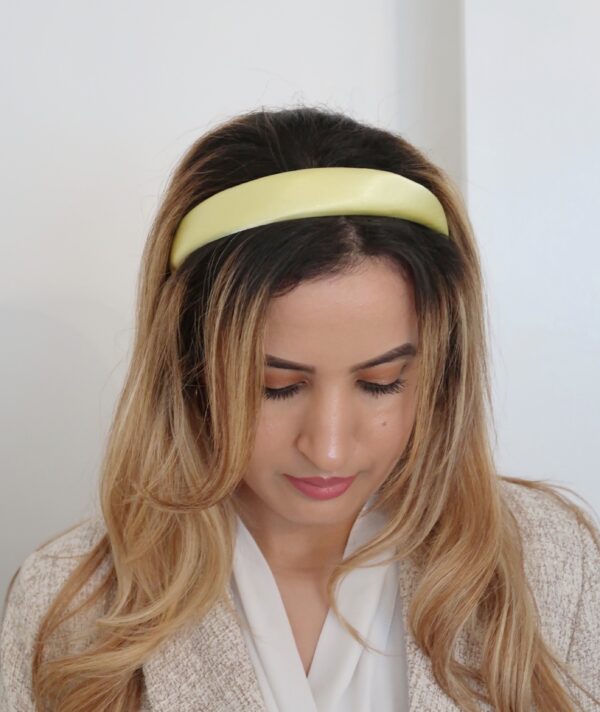 Yellow Satin Headband